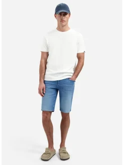 Spijkershort blauw
