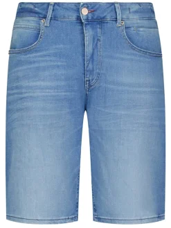 Spijkershort blauw