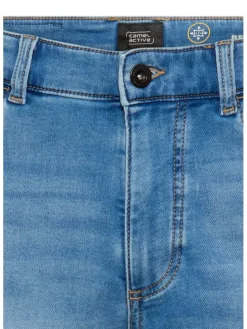 Spijkershort blauw