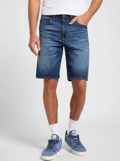 Spijkershort - regular fit - blauw