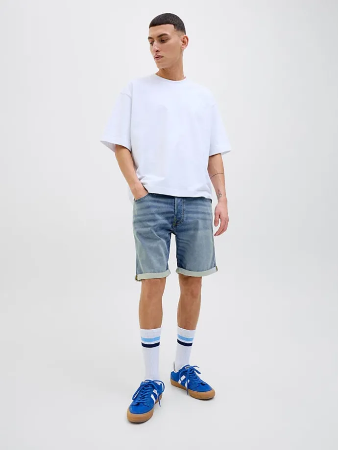 Spijkershort "Rick" blauw