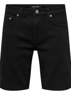 Spijkershort "Weft" zwart