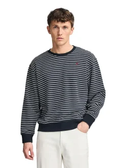 Sweatshirt donkerblauw/wit