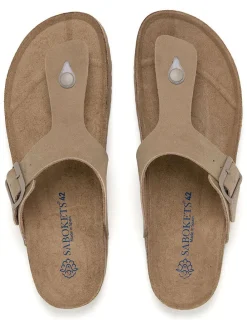Teenslippers beige