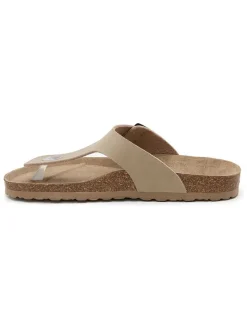 Teenslippers beige