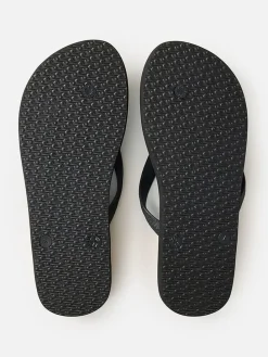 Teenslippers "Breakers Bloom" zwart/lichtblauw