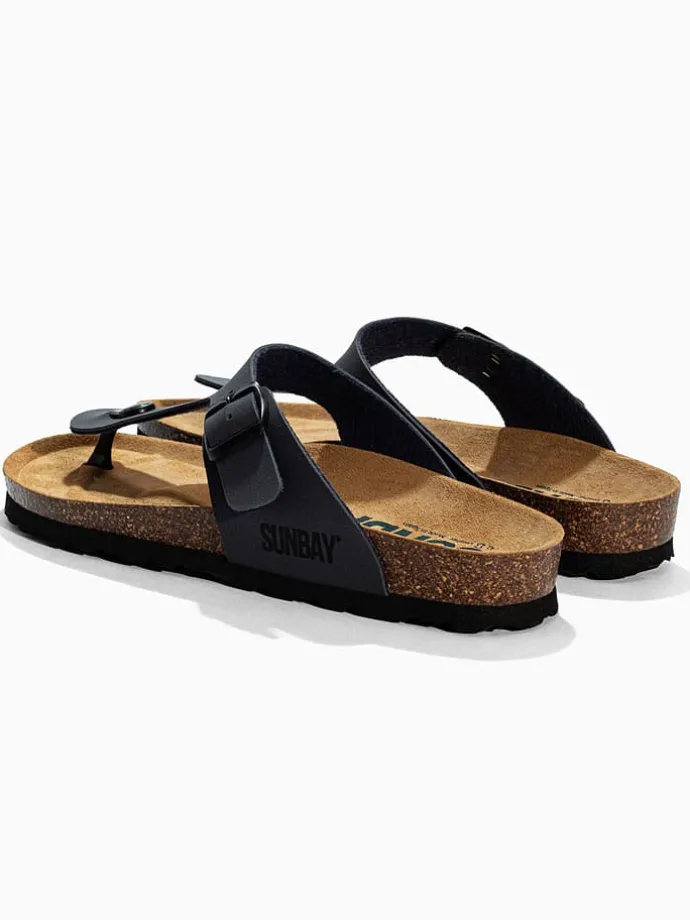 Teenslippers "Camelia" donkerblauw