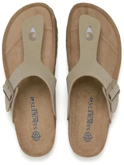 Teenslippers kaki