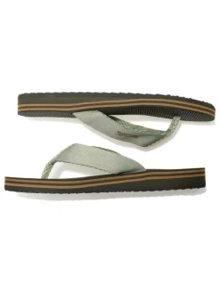 Teenslippers ''Rico'' kaki/lichtgroen