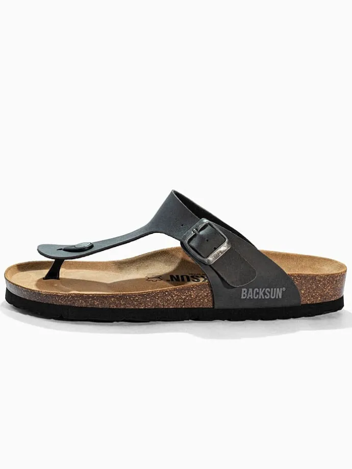 Teenslippers "Singapore" antraciet