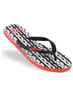 Teenslippers zwart/wit