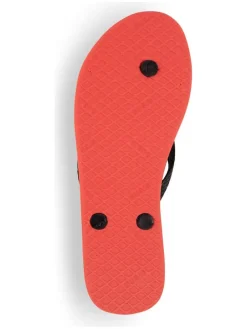 Teenslippers zwart/wit