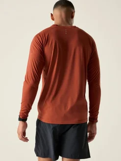 Trekkinglongsleeve "Agile" in Terrakotta