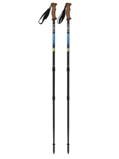 Trekkingstokken "Trivor" zwart/geel/blauw