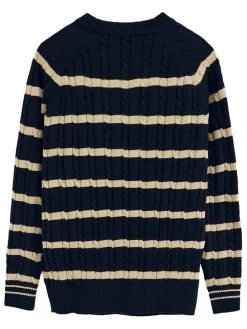 Trui donkerblauw/beige