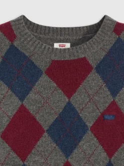 Trui grijs/blauw/rood