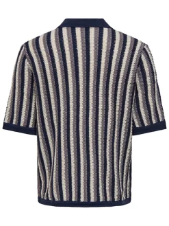 Trui "Onsthue" donkerblauw/beige