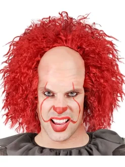 Vintage Killerclown kale met rood haar rood