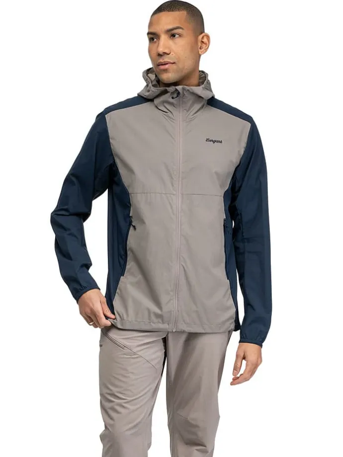 Windbreaker "Rabot" taupe/donkerblauw
