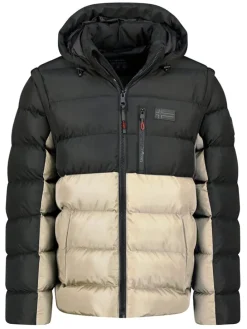 Winterjas "Badamo" beige/zwart