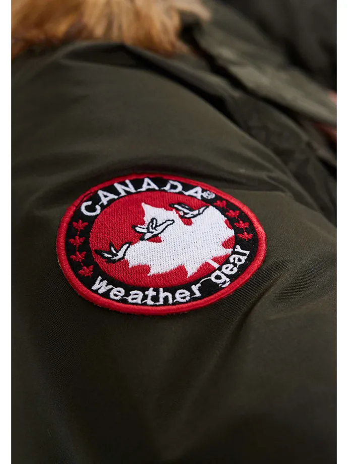 Winterjas kaki