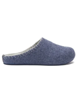 Wollen pantoffels donkerblauw