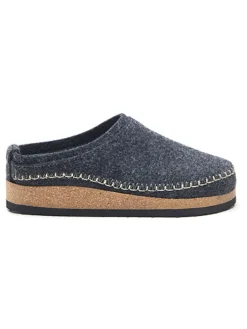 Wollen pantoffels donkergrijs