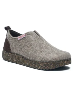 Wollen pantoffels grijs