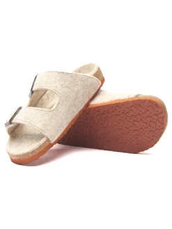 Wollen slippers beige