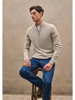 Wollen trui beige