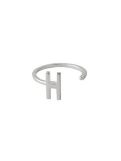 Zilveren ring "H"