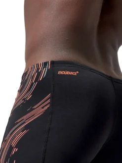 Zwembroek ''Aquashorts'' zwart/oranje