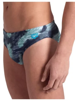 Zwembroek donkerblauw/turquoise
