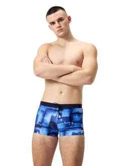 Zwembroek "Eco Valmilton" donkerblauw/lichtblauw/wit
