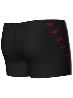 Zwembroek "Placement" zwart/rood