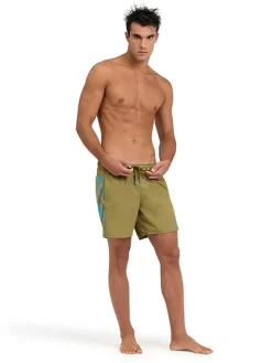 Zwemshort bruin/turquoise