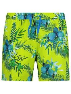 Zwemshort citroengroen/blauw