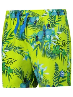 Zwemshort citroengroen/blauw