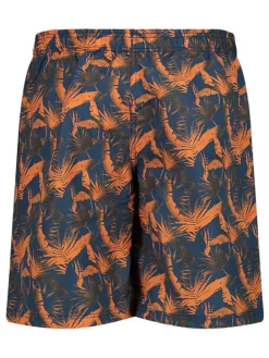 Zwemshort donkerblauw/oranje
