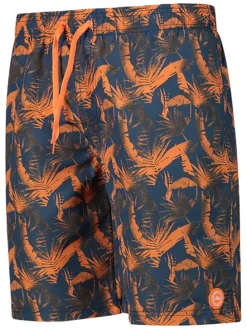 Zwemshort donkerblauw/oranje