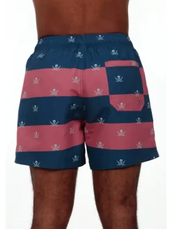 Zwemshort lichtroze/donkerblauw