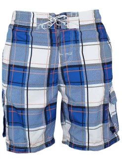 Zwemshorts "Clif" blauw/wit/rood