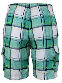 Zwemshorts "Clif" wit/turquoise