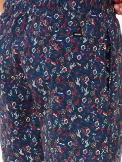 Zwemshorts "Fun Times Volley" donkerblauw/rood