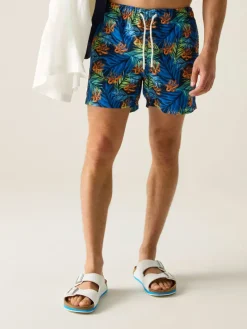 Zwemshorts "Loras" blauw/groen/oranje
