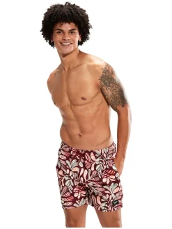 Zwemshorts rood/meerkleurig