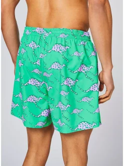 Zwemshorts turquoise/lichtroze