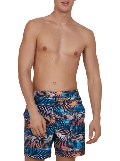 Zwemshorts "Vintage Paradise" blauw/meerkleurig